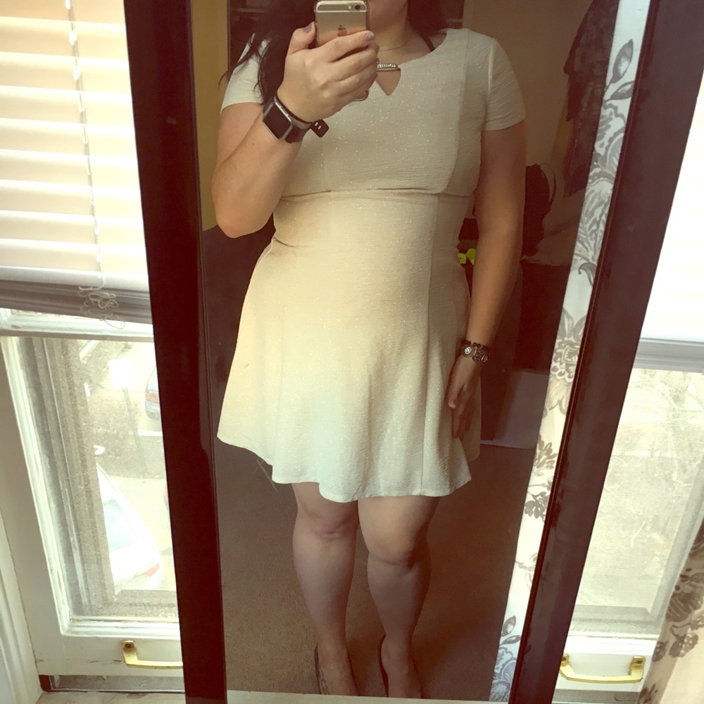 White/Gold Cocktail Dress